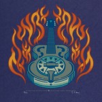 Houston Flaming Guitar