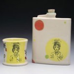 Valenzuela Ceramic Cup and Flask